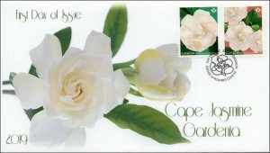 CA19-007, 2019,Cape Jasmine Gardenia, Pictorial Postmark, First Day Cover,