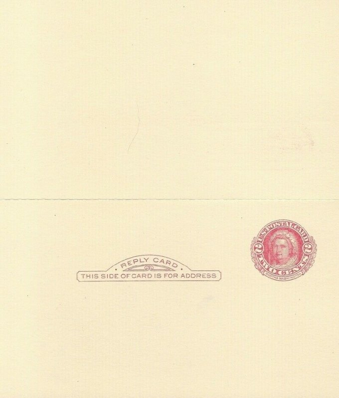 UY13 2c POSTAL REPLY CARD - CC - Staehle a