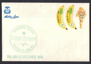 TONGA 1969 SHIP PRESTAMPED MAIL ON S/S MARIPOSA MATSON LINES NIUAFOOU ISLAND TIN