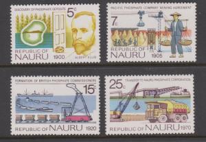 Nauru 1975 Discovery of Phosphate Sc#120-123 MNH