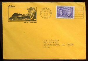 ?4c Princess Winnipeg on 1952 advertising to USA, cover  Canada