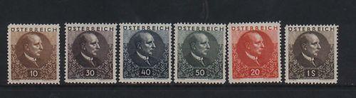 Austria #B81 - #B86 VF/NH Set