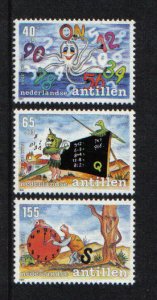 Netherlands Antilles #B285-B287  MNH 1991   Child welfare  fight illiteracy