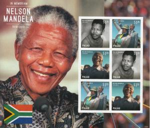 Palau 2013 MNH Nelson Mandela In Memoriam II 6v M/S Death ANC Leader Winnie