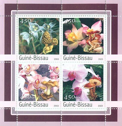 GUINEA BISSAU - 2003 - Orchids - Perf 4v Sheet - Mint Never Hinged
