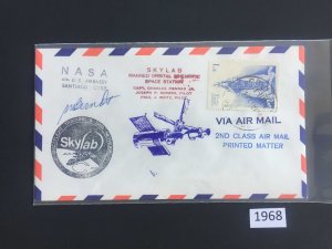 $1 World MNH Stamps (1968) Chile Skylab NASA Signed