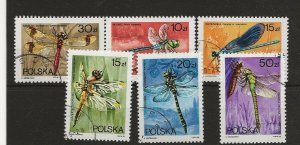 Thematic Stamps Animals. Poland 1988 Insects   set of 6 used