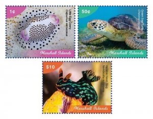 Marshall Islands 2018 - Marine Life Definitive Set of 3 - Scott #1170-2  MNH 