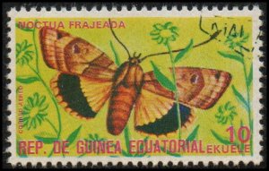 Equatorial Guinea sw1018 - Cto - 10e Large Yellow Underwing Moth (1975)