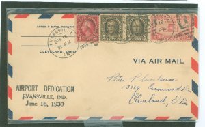 US 649/551 Airport dedication Evansville Ind., June 16, 1930 addressed.