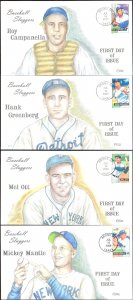 #4080-83 Baseball Sluggers Collins FDC Set