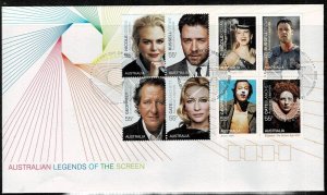 AUSTRALIA  2009 AUSTRALIAN LEGENDS OF THE SCREEN FDC