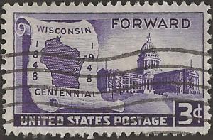 # 957 USED WISCONSIN STATEHOOD 100TH ANNIV.