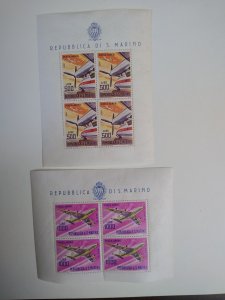 large item San Marino C127-8 MNH souv sheets CV $30