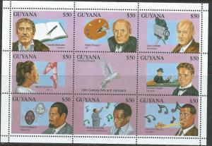 Guyana #2678 Famous People Sheet of 9 (MNH) CV $16.00