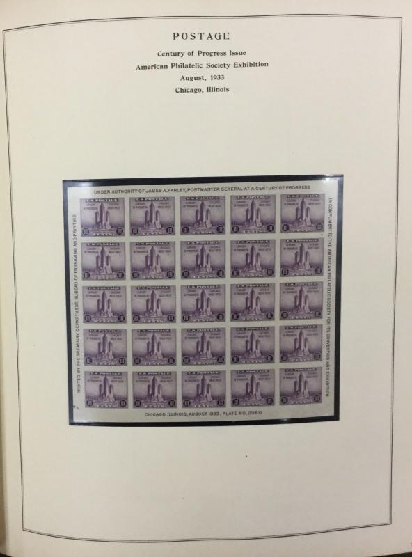 {BJ Stamps} UNITED STATES 20th Century Plate Block collection, 1933-62. CV $930