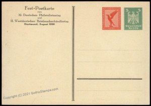 Germany 1926 Dortmund Stamp Dealers Day Private Ganzsachen Postal Card Co G68552