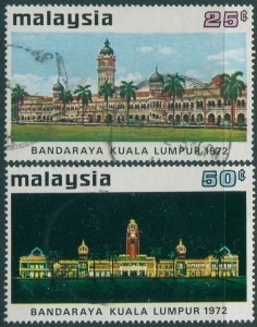Malaysia 1972 SG98-99 Kuala Lumpur City Hall set FU