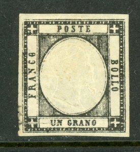 Italy 1861 Naples Neopolitan One Grano Scott #21 Sassone #19  Mint  D379 ⭐⭐⭐⭐⭐ 