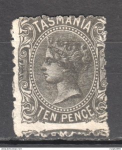 Tas108 1871 Australia Tasmania Inverted Watermark Post Office Gibbons Sg #134...