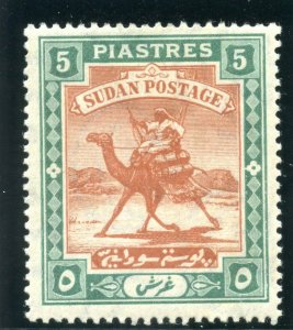 Sudan 1908 KEVII 5p brown & green MLH. SG 27. Sc 26.