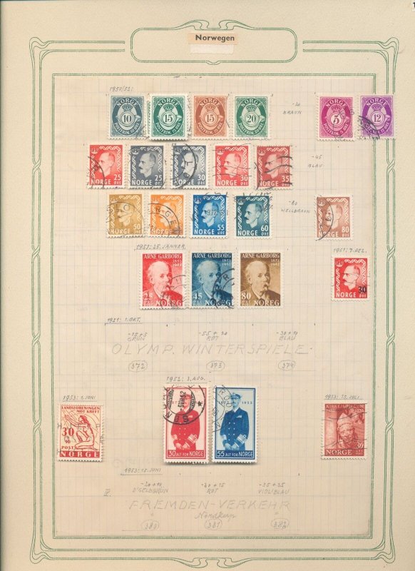 Norway 1940s/70s Used MH MNH Collection (Apx 370+ Items) EP526