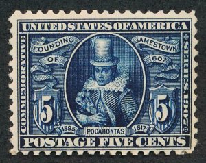 UNITED STATES 330 MINT LH F-VF 5c JAMESTOWN