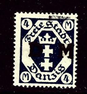 Danzig O23 MH 1922 overprint