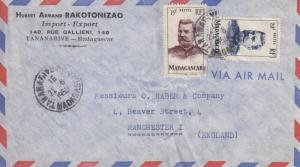 1950, Tananariv, Madagascar to Manchester, England, Airmail (11418)