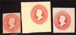 $ US SC#u142, u143,u144 mint hinged, NH, VF partial set, CV. $34.50