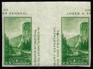 US. Sc 769. Horizontal pair with vertical gutter.  No gum as issued.  (g769vg)