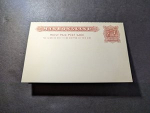 Mint British Mashonaland Postal Stationery Postcard and Reply Card Set