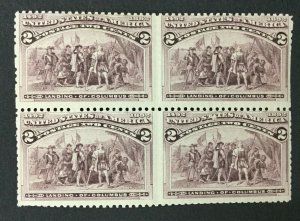 MOMEN: US #231 BLOCK MINT OG NH POST OFFICE FRESH #29781