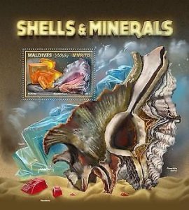 2017 Maldives. Shells & Minerals. Michel Code: 7252 / Bl.1115. Scott Code: 4014