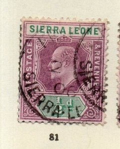 Sierra Leone 1904 Early Issue Fine Used 1/2d. NW-160086