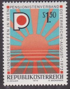 Austria # 1019, Setting Sun & P, NH