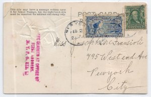 1908 New York City to New York City, NY Special Delivery PPC Sc # E6a (58919)