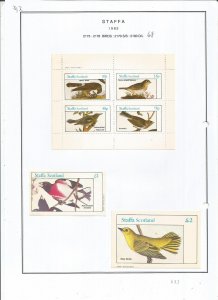 STAFFA - 1982 - Birds - Sheets - Mint Light Hinged - Private Issue