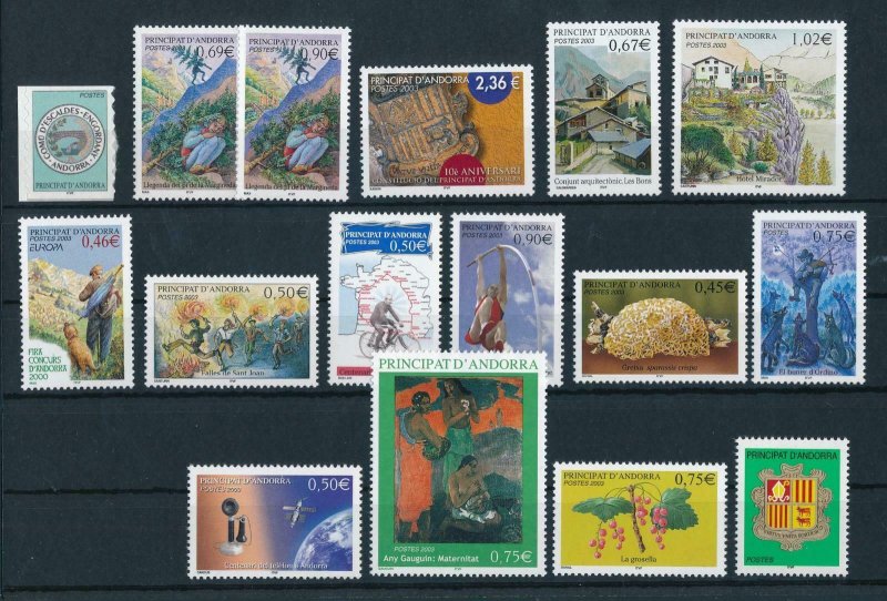 French Andorra 2003 Complete year set  MNH