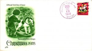 1978 Christmas Day Cover – North Pole, AK Cxl – Artcraft Cachet SCBL