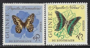 Guinea 303-4 MNH BUTTERFLY Z8621