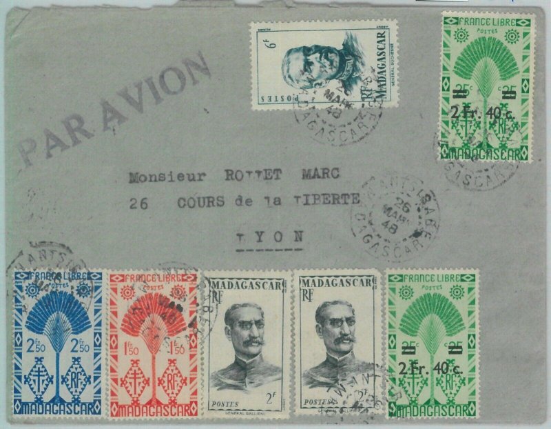 80990 - MADAGASCAR - POSTAL HISTORY - AIRMAIL COVER from NANTSIRABE to FRANCE-