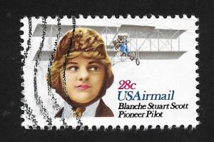  SC# C99 - 28c - Blanche Stuart Scott, used single