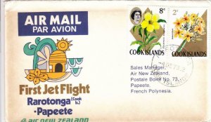 1973, 1st Flt. Air New Zealand, Rarotonga, Cook Island, See Remark (40371)