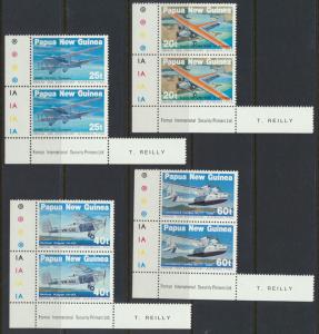 Papua New Guinea SG 478-481 SC# 598-601 MNH Aviation Aircraft  see scan 