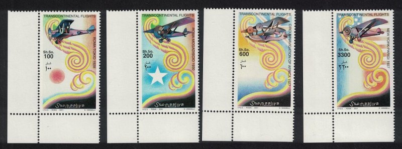 Somalia Transcontinental Flights Corners 2001 MNH MI#906-909