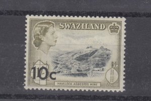 Swaziland QEII1961 10c On 1/- SG73 MNH Cat £45 BP3025