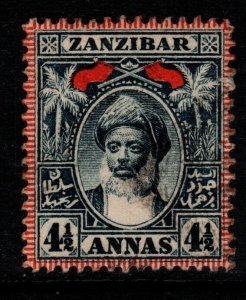 ZANZIBAR SG196 1901 4½a BLUE-BLACK FINE USED