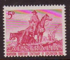 Australia 1960 Sc#336, SG#335, 5d Mauve Overlanders MNH.
