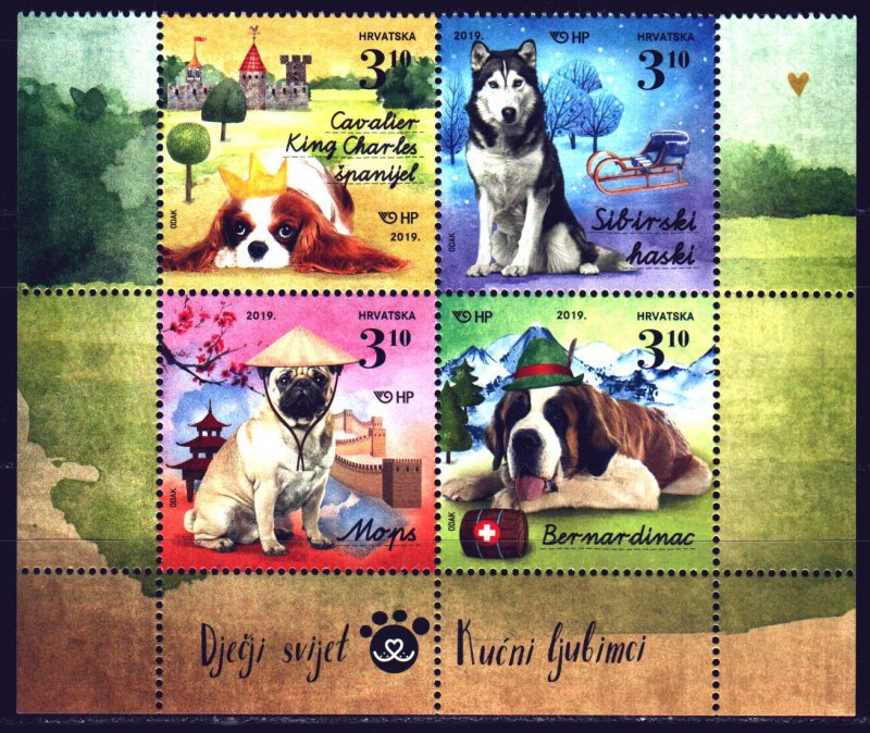 Croatia. 2019. 1356-59. Dogs. MNH.